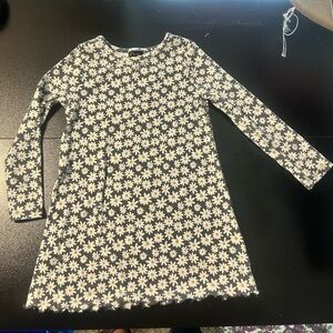 Art Class White Daisy Dress Long Sleeve Casual